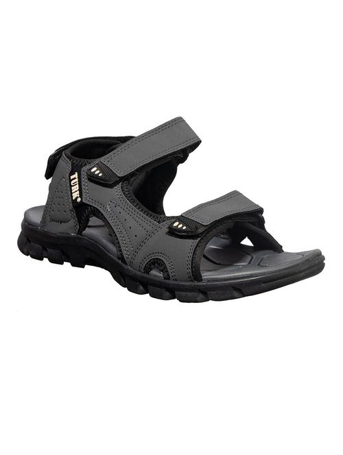 grey synthetic & mesh back strap floaters - 17688916 - Very Small Image - 1