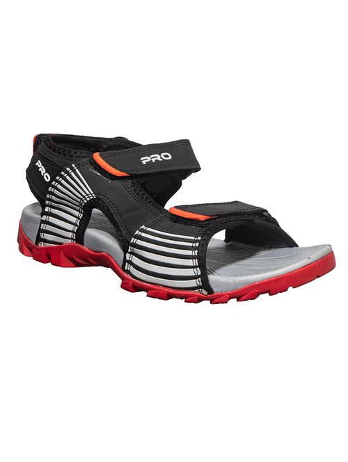 black synthetic & mesh back strap floaters - 17688922 - Very Small Image - 1