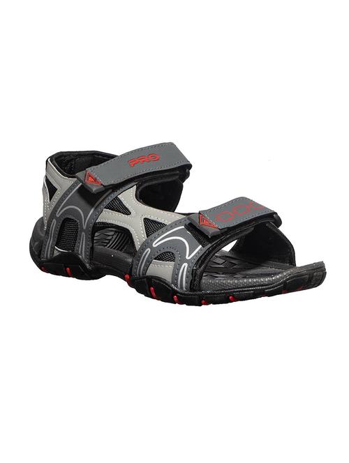 grey synthetic & mesh back strap floaters - 17688923 - Very Small Image - 1