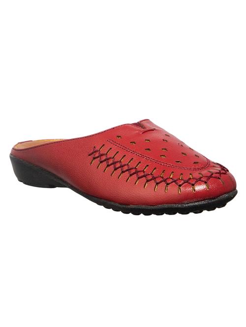 Maroon Slip On Mules - 17690161 - Very Small Image - 1