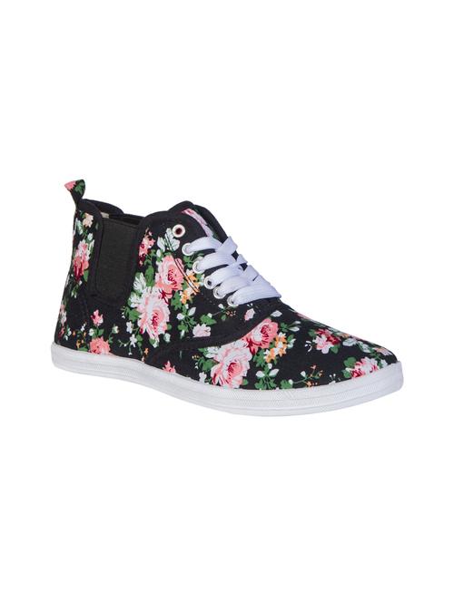 black canvas laceup sneakers - 17690669 - Very Small Image - 1