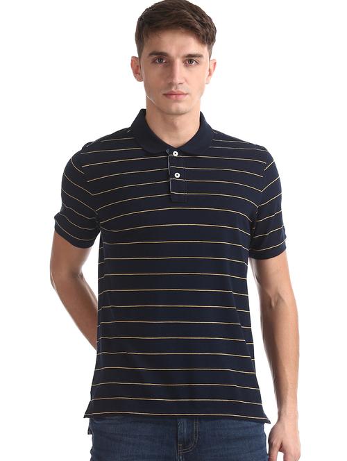 blue striped polo t-shirt - 17691357 - Very Small Image - 1