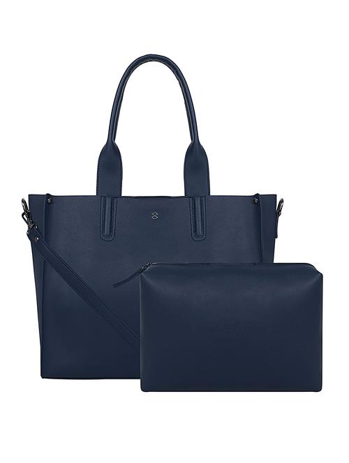 navy blue leatherette regular handbag - 17692848 - Very Small Image - 1