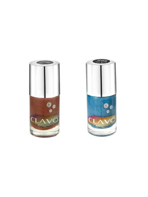 clavo perfect in pastel nail polish - combo of 2 - true blue, rustic - 17693105 - Very Small Image - 1