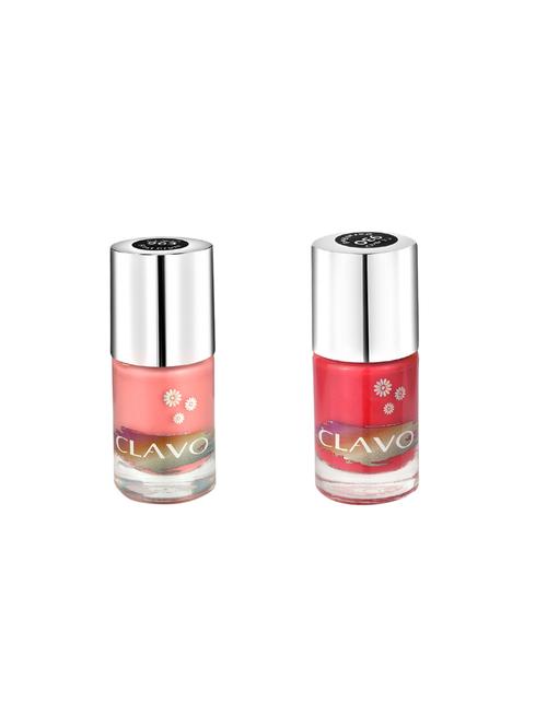 clavo perfect in pastel nail polish - combo of 2 - coral red, first crush - 17693106 - Very Small Image - 1