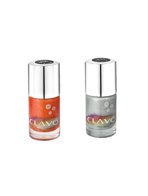 clavo midnight frost nail polish - combo of 2 - sunset, silverish - 17693111 - Very Small Image - 1