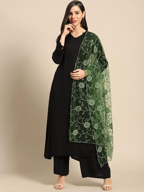 green net dupatta - 17693346 - Very Small Image - 1