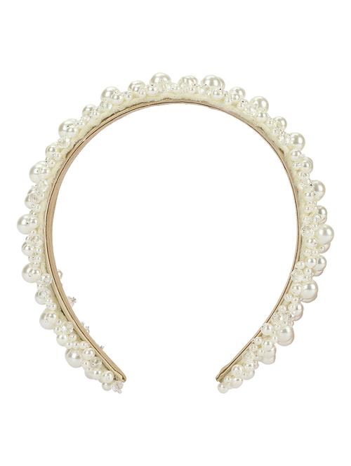white cotton blend hair band - 17693673 - Very Small Image - 1