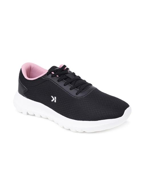 Black Mesh Laceup Casual Shoes - 17694140 - Very Small Image - 1