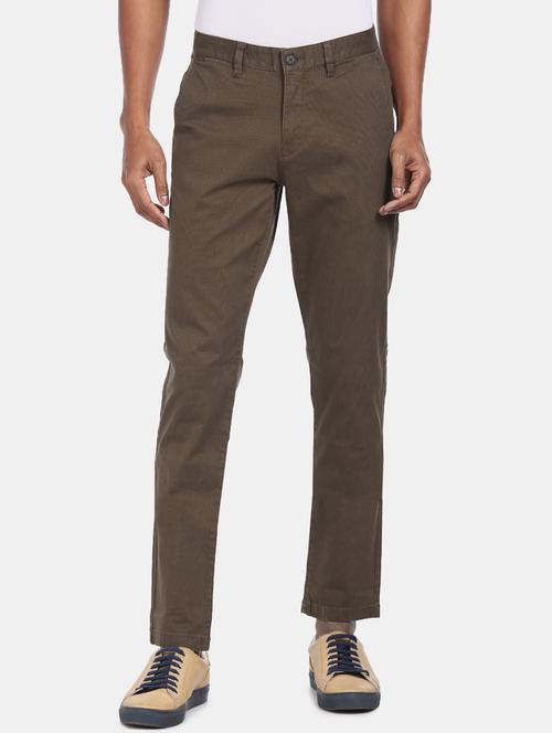 brown textured chinos  - 17694627 - Very Small Image - 1