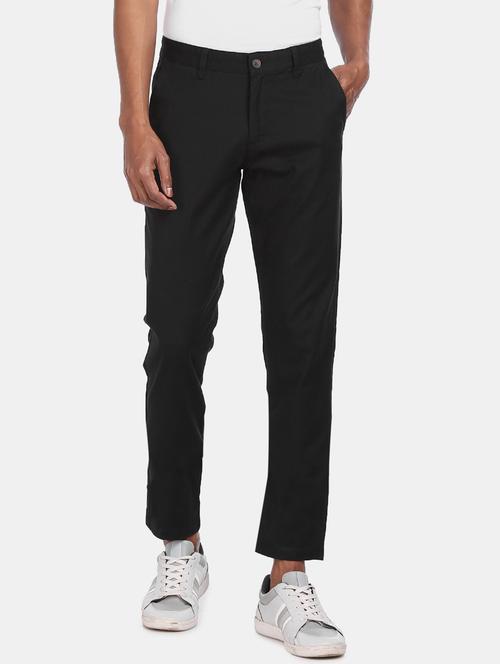 black solid chinos  - 17694634 - Very Small Image - 1