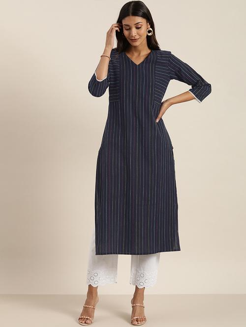 women's straight kurta - 17694809 - Very Small Image - 1