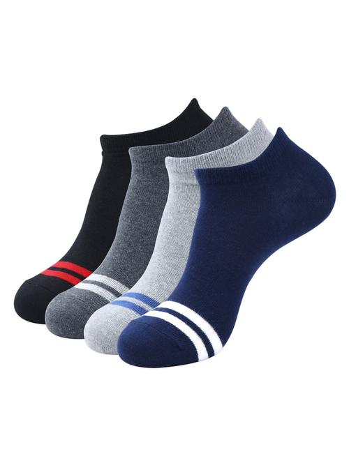 men pack of 4 striped  ankle length sock - 17694964 - Very Small Image - 1