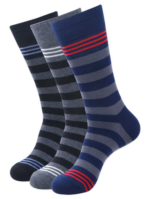 men pack of 3 striped above ankle length sock - 17694976 - Very Small Image - 1