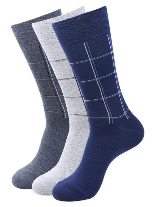 men pack of 3 checked above ankle length sock - 17694982 - Very Small Image - 1