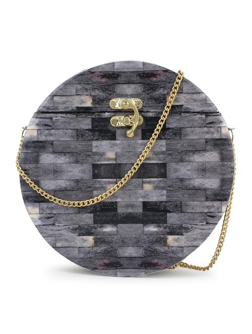 grey wood box clutch - 17695001 - Very Small Image - 1