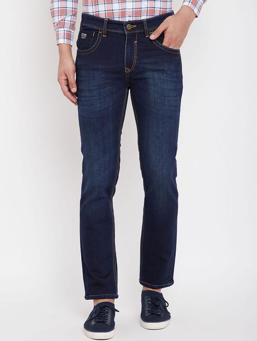 navy blue light washed denim jean - 17695192 - Very Small Image - 1