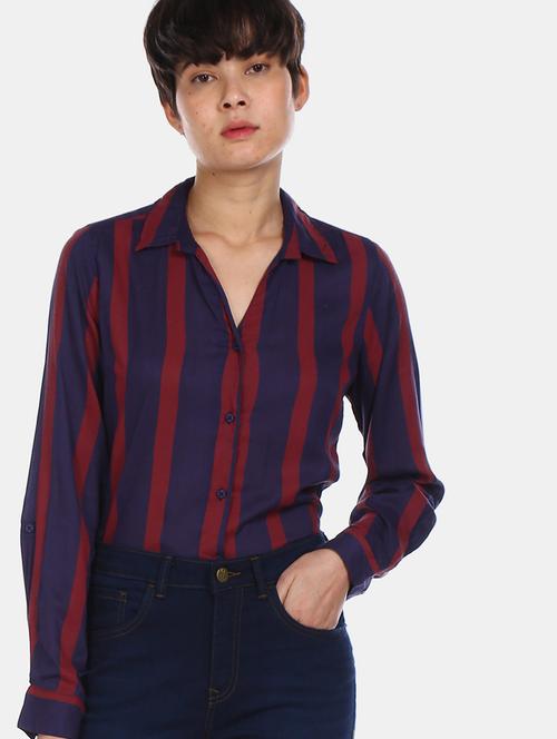 long sleeved striped shirt - 17695751 - Very Small Image - 1