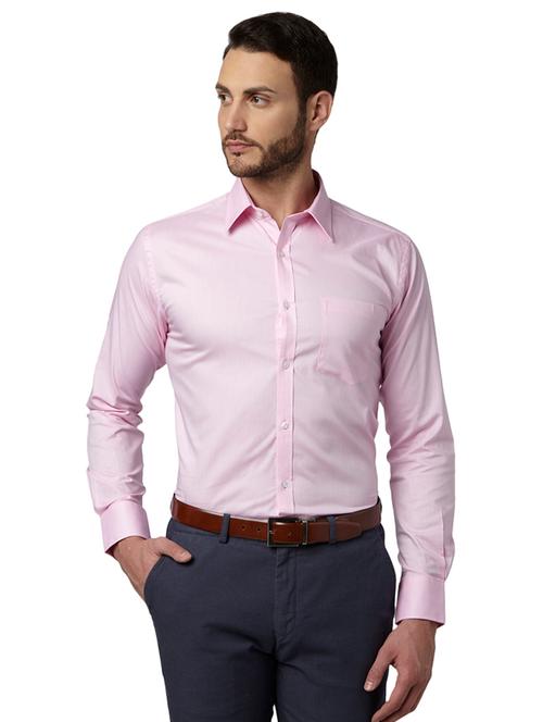 pink solid formal shirt - 17696091 - Very Small Image - 1