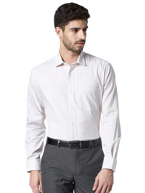 off white self design formal shirt - 17696138 - Very Small Image - 1