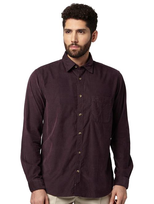 purple self design casual shirt - 17696158 - Very Small Image - 1