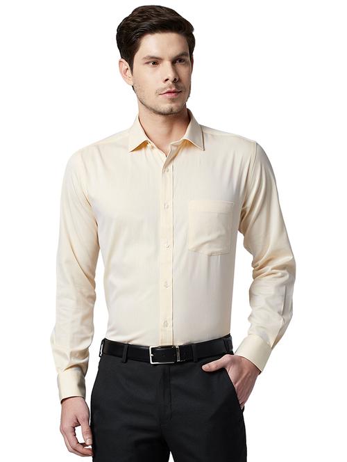 yellow solid formal shirt - 17696204 - Very Small Image - 1