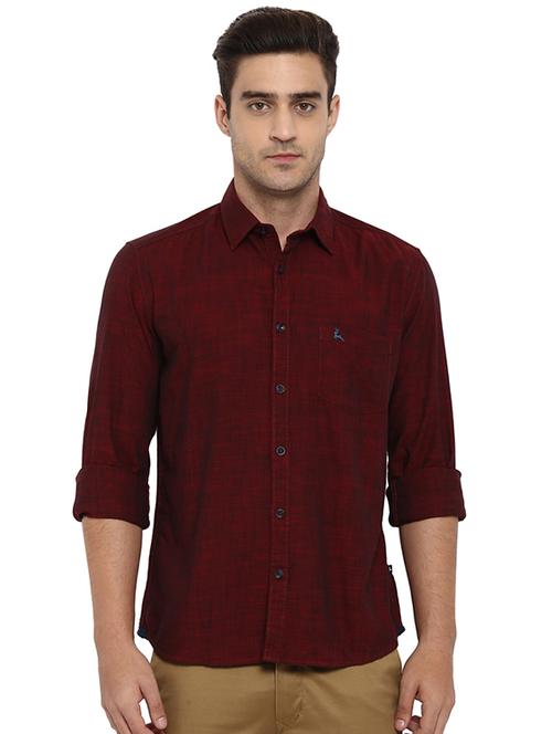 red self design casual shirt - 17696544 - Very Small Image - 1