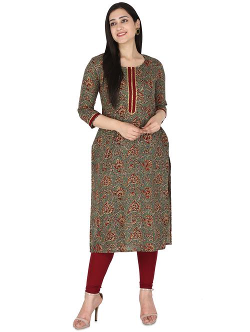 women's straight kurta - 17697926 - Very Small Image - 1