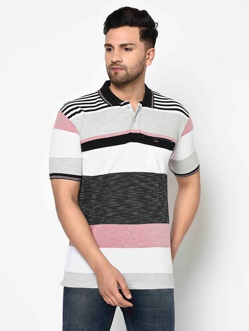 black striped polo t-shirt - 17698043 - Very Small Image - 1