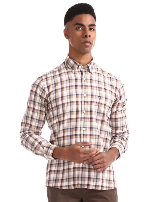 white checkered casual shirt - 17698652 - Very Small Image - 1