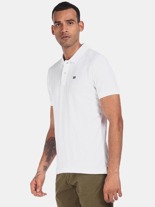 white solid polo t-shirt - 17705907 - Very Small Image - 1