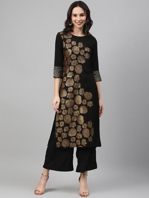 printed kurta palazzo set - 17707310 - Very Small Image - 1