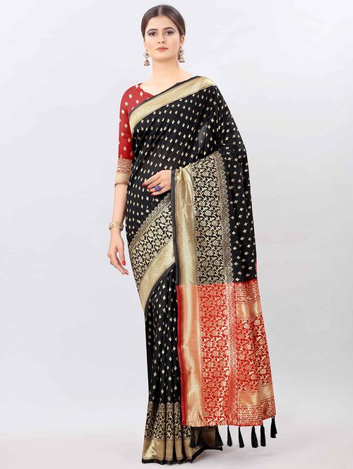 women's banarasi saree with blouse - 17707349 - Very Small Image - 1