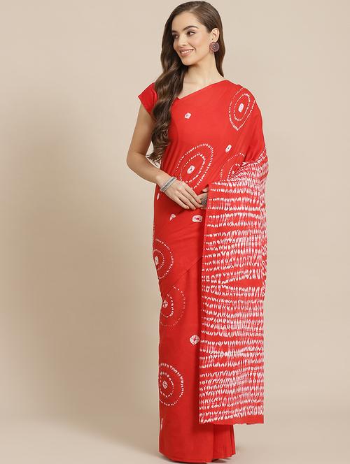 bagru printed saree with blouse - 17707534 - Very Small Image - 1