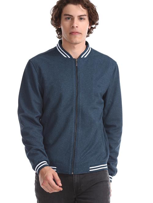 blue solid bomber jacket - 17708281 - Very Small Image - 1