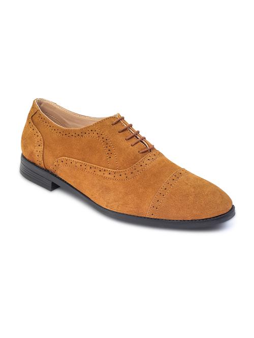 brown leather laceup oxfords - 17709388 - Very Small Image - 1