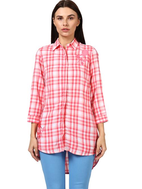 red viscose regular top - 17710803 - Very Small Image - 1