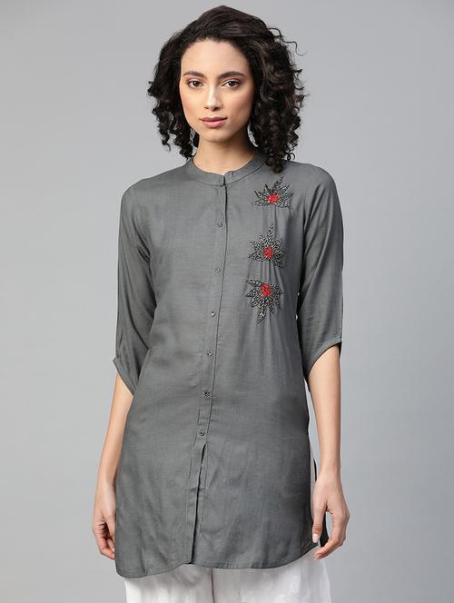 embellished straight kurti - 17714715 - Very Small Image - 1
