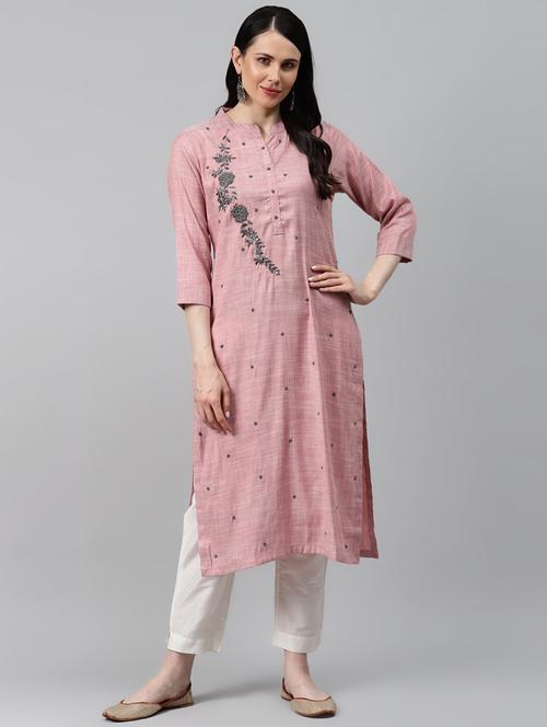 embellished straight kurti - 17714758 - Very Small Image - 1
