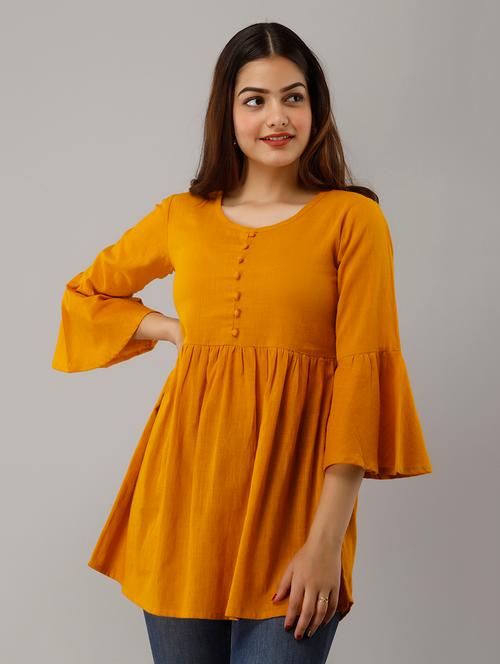 women's a line round neck top - 17714971 - Very Small Image - 1