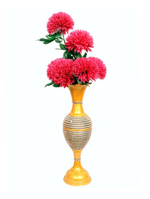 giftify red camellia rose artificial flower  with pot (40.1 inch, pack of 1) - 17715826 - Very Small Image - 1