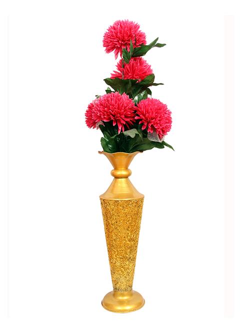giftify red chrysanthemum artificial flower  with pot (43.1 inch, pack of 1) - 17715827 - Very Small Image - 1