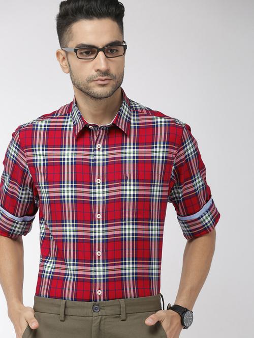 red checkered casual shirt - 17716553 - Very Small Image - 1