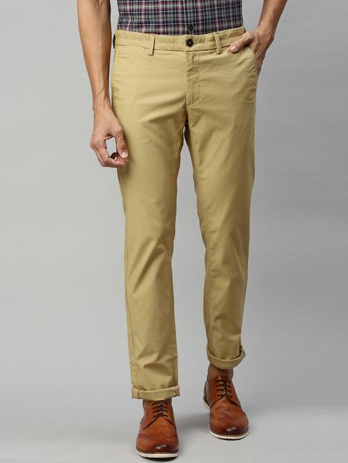 khaki textured chinos - 17716556 - Very Small Image - 1