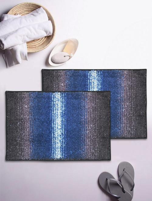 bianca soft-cotton bath mat with rubber back -2pc small (super dry) abstract-blue/grey8 blue/grey8 - 17716932 - Very Small Image - 1