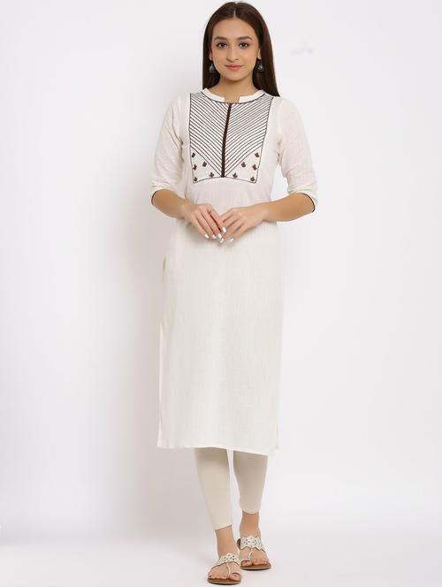 women's straight kurta - 17717259 - Very Small Image - 1