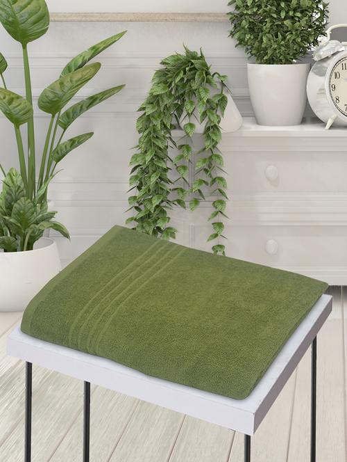 bianca 100% cotton terry towel -1pc bath towel (aloha) solid-olive - 17718096 - Very Small Image - 1