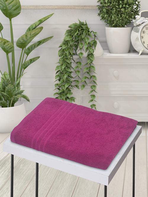 bianca 100% cotton terry towel -1pc bath towel (aloha) solid-magenta - 17718099 - Very Small Image - 1