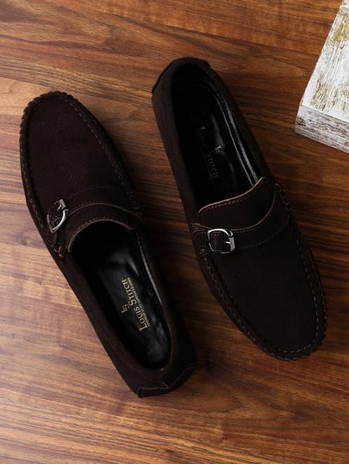 brown suede slip on loafers - 17718473 - Very Small Image - 1
