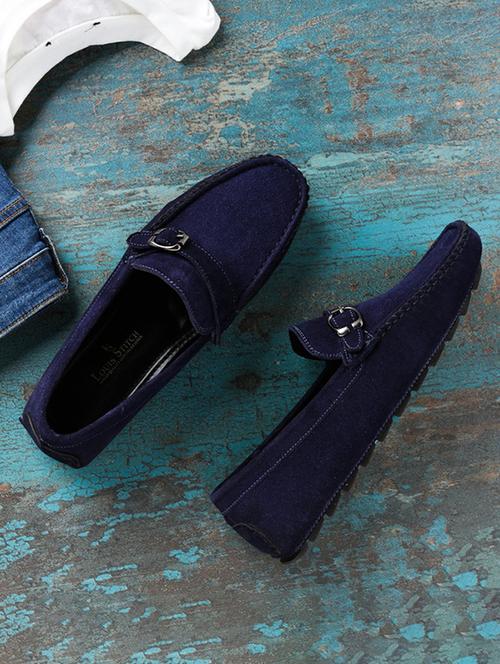 blue suede slip on loafers - 17718474 - Very Small Image - 1